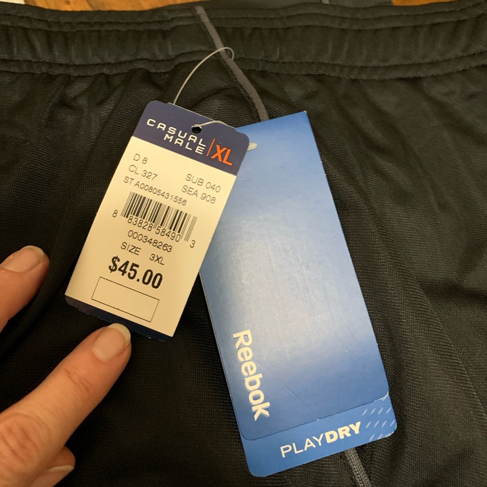 Black Track Pants - 3X - NWT- Reebok